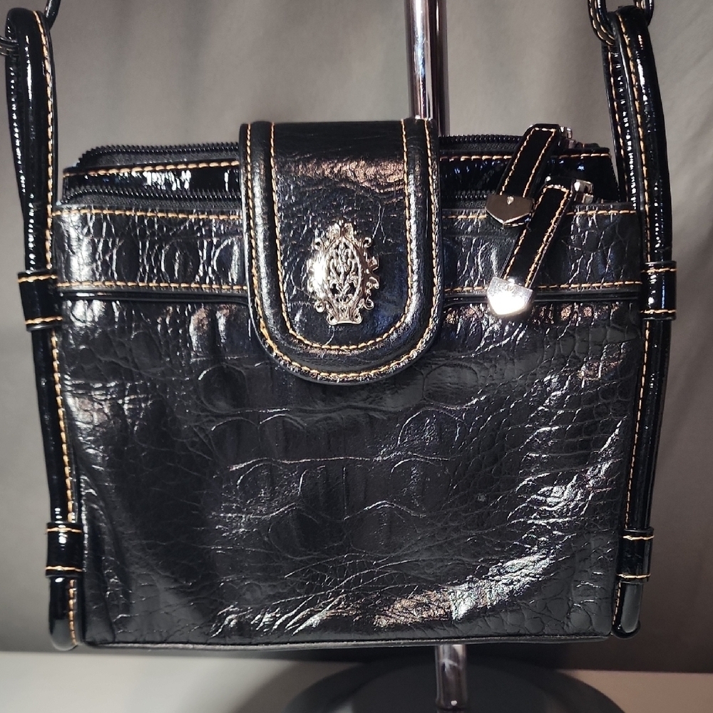 Vintage Luxurious Crossbody w/ Crocodile Texture Like NEW by MARC CHANTEL